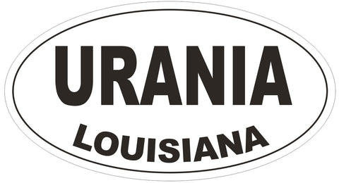 Urania Louisiana Oval Bumper Sticker or Helmet Sticker D3875
