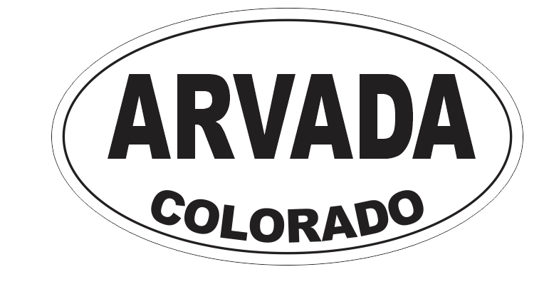 Arvada Colorado Oval Bumper Sticker D7145 Euro Oval