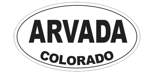 Arvada Colorado Oval Bumper Sticker D7145 Euro Oval