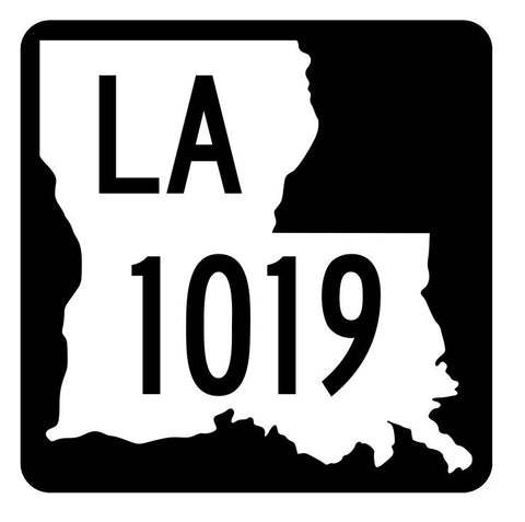 Louisiana State Highway 1019 Sticker Decal R6280 Highway Route Sign