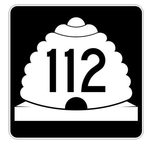Utah State Highway 112 Sticker Decal R5438 Highway Route Sign
