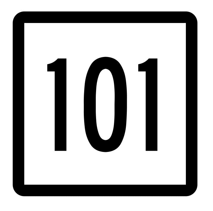 Connecticut State Highway 101 Sticker Decal R5124 Highway Route Sign