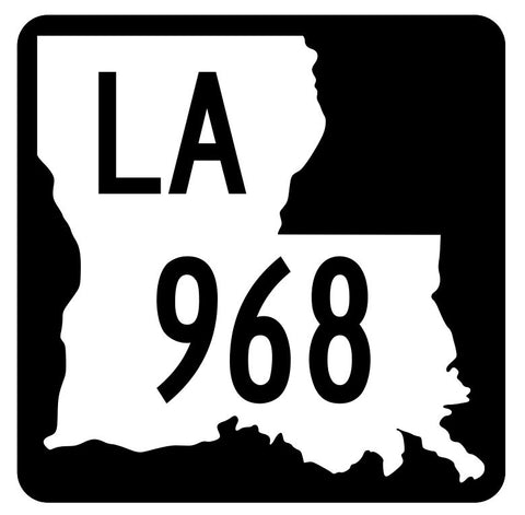 Louisiana State Highway 968 Sticker Decal R6231 Highway Route Sign