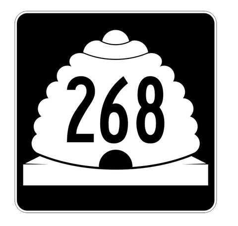 Utah State Highway 268 Sticker Decal R5538 Highway Route Sign