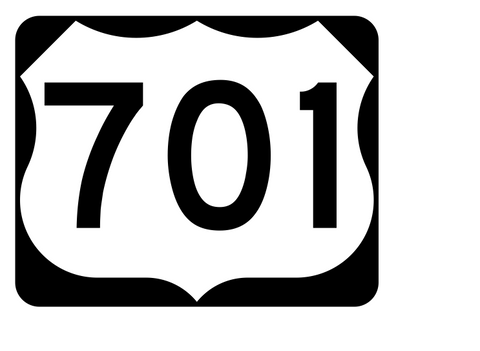 US Route 701 Sticker R2213 Highway Sign Road Sign - Winter Park Products