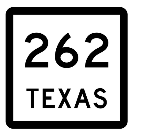 Texas State Highway 262 Sticker Decal R2557 Highway Sign