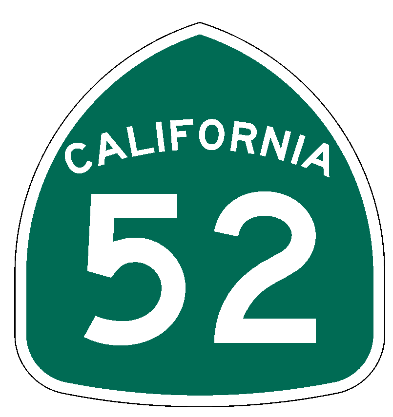 California State Route 52 Sticker Decal R988 Highway Sign Road Sign - Winter Park Products