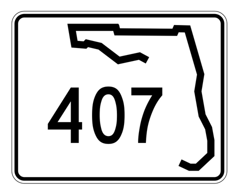 Florida State Road 407 Sticker Decal R1563 Highway Sign - Winter Park Products