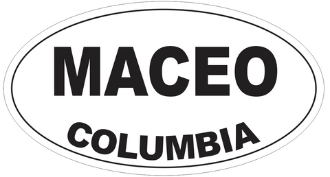 Maceo Columbia Oval Bumper Sticker or Helmet Sticker D4221