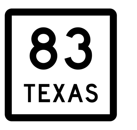 Texas State Highway 83 Sticker Decal R2384 Highway Sign - Winter Park Products