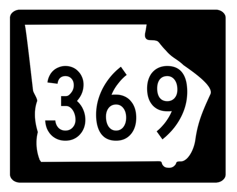 Georgia State Route 369 Sticker R4030 Highway Sign Road Sign Decal