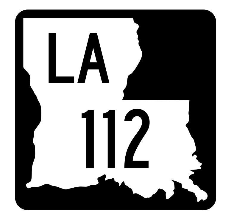 Louisiana State Highway 112 Sticker Decal R5828 Highway Route Sign