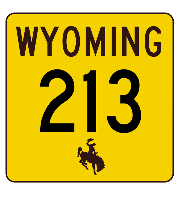 Wyoming Highway 213 Sticker R3459 Highway Sign