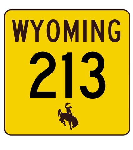 Wyoming Highway 213 Sticker R3459 Highway Sign