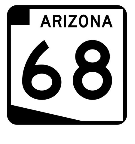 Arizona State Route 68 Sticker R2708 Highway Sign Road Sign