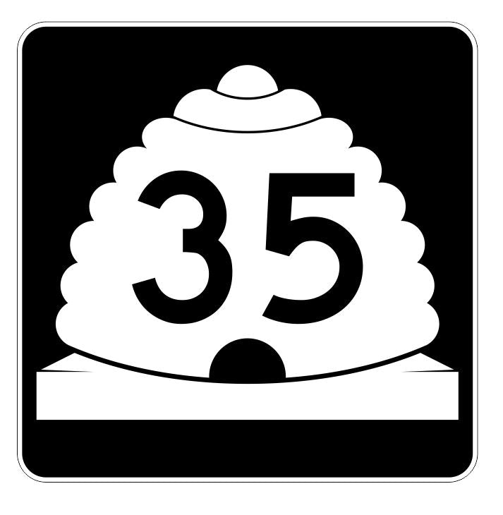 Utah State Highway 35 Sticker Decal R5379 Highway Route Sign