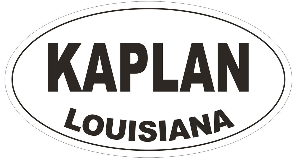 Kaplan Louisiana Oval Bumper Sticker or Helmet Sticker D3840