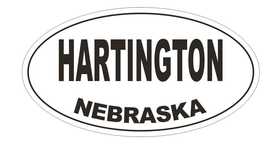 Hartington Oval Bumper Sticker or Helmet Sticker D5072 Oval