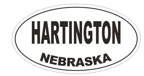 Hartington Oval Bumper Sticker or Helmet Sticker D5072 Oval