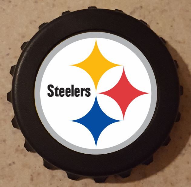 Pittsburgh Steelers Bottle Opener Refrigerator Magnet 3" Bottle Cap Novelty B3