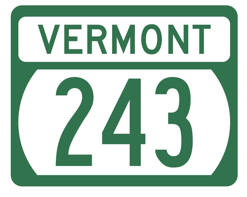 Vermont State Highway 243 Sticker Decal R5345 Highway Route Sign