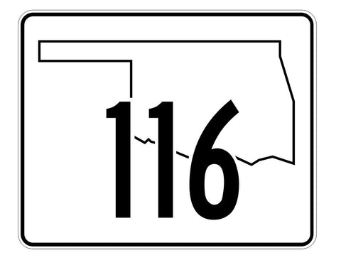 Oklahoma State Highway 116 Sticker Decal R5689 Highway Route Sign