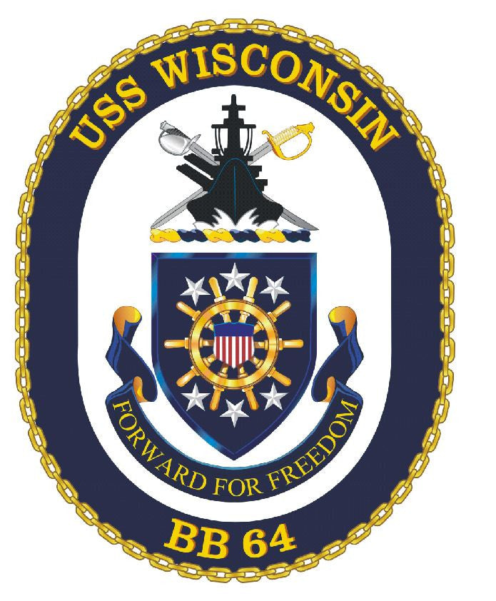 USS Wisconsin Sticker Military Armed Forces Navy Decal M220 - Winter Park Products