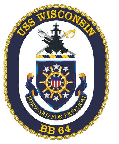 USS Wisconsin Sticker Military Armed Forces Navy Decal M220 - Winter Park Products
