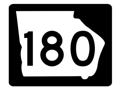 Georgia State Route 180 Sticker R3846 Highway Sign