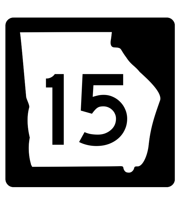 Georgia State Route 15 Sticker R3564 Highway Sign