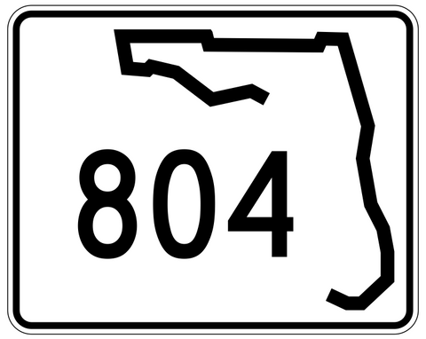 Florida State Road 804 Sticker Decal R1700 Highway Sign - Winter Park Products