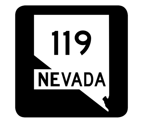 Nevada State Route 119 Sticker R2980 Highway Sign Road Sign