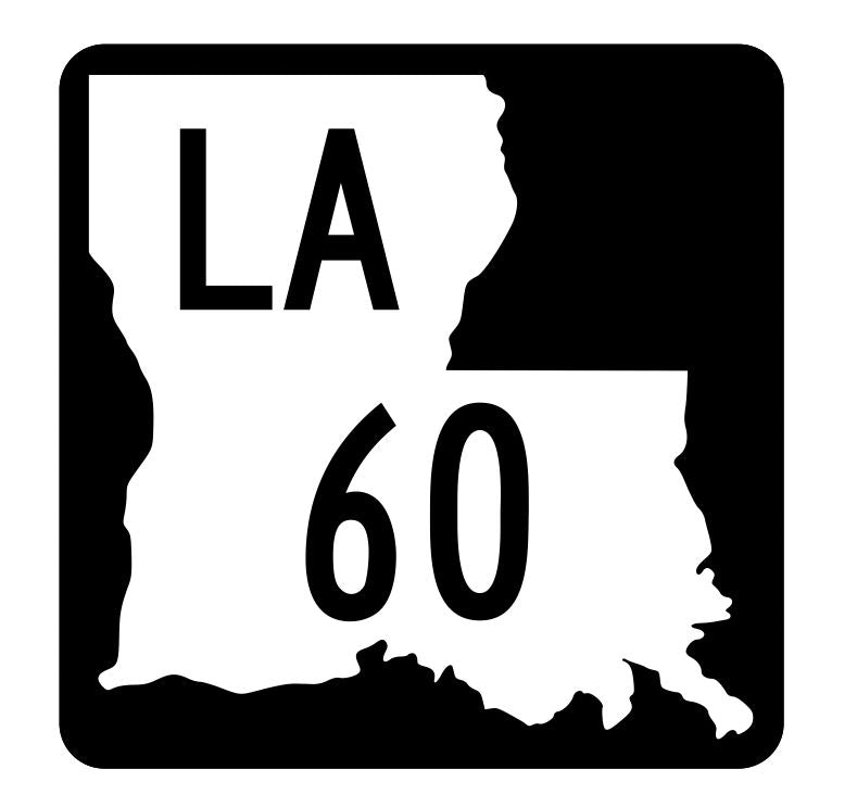Louisiana State Highway 60 Sticker Decal R5783 Highway Route Sign
