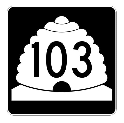 Utah State Highway 103 Sticker Decal R5429 Highway Route Sign