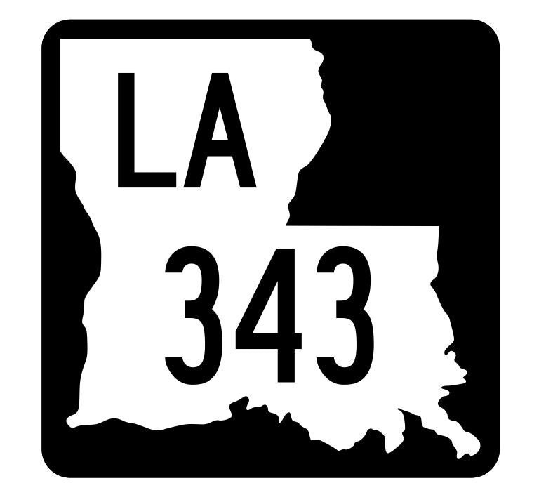 Louisiana State Highway 343 Sticker Decal R5918 Highway Route Sign