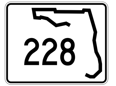 Florida State Road 228 Sticker Decal R1505 Highway Sign - Winter Park Products