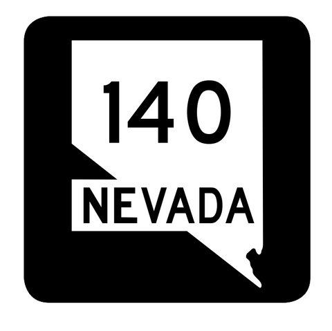 Nevada State Route 140 Sticker R2983 Highway Sign Road Sign