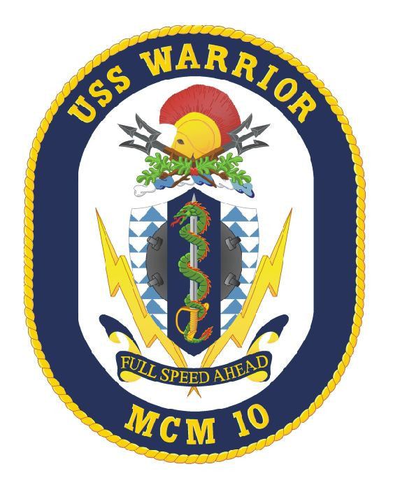 USS Warrior Sticker Military Armed Forces Navy Decal M188 - Winter Park Products