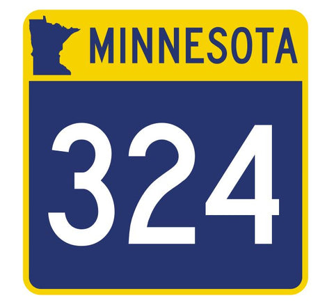 Minnesota State Highway 324 Sticker Decal R5042 Highway Route sign