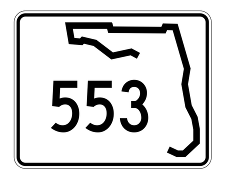 Florida State Road 553 Sticker Decal R1617 Highway Sign - Winter Park Products