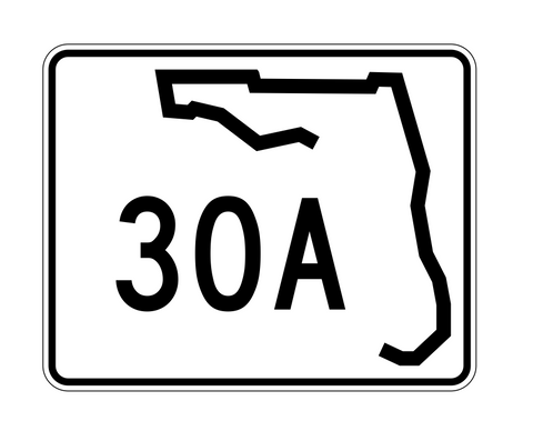 Florida State Road 30A Sticker Decal R1367 Highway Sign - Winter Park Products