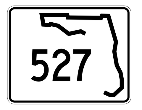 Florida State Road 527 Sticker Decal R1602 Highway Sign - Winter Park Products
