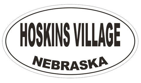 Hoskins Village Oval Bumper Sticker or Helmet Sticker D5094 Oval