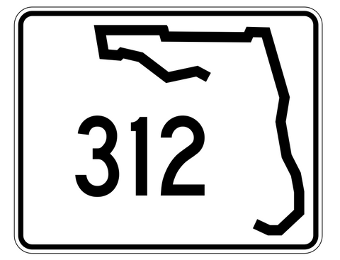 Florida State Road 312 Sticker Decal R1534 Highway Sign - Winter Park Products
