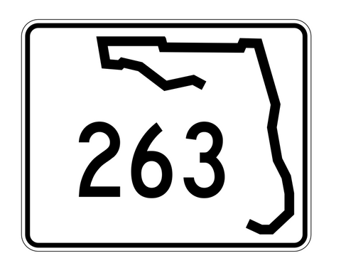 Florida State Road 263 Sticker Decal R1515 Highway Sign - Winter Park Products