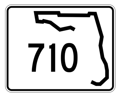 Florida State Road 710 Sticker Decal R1678 Highway Sign - Winter Park Products