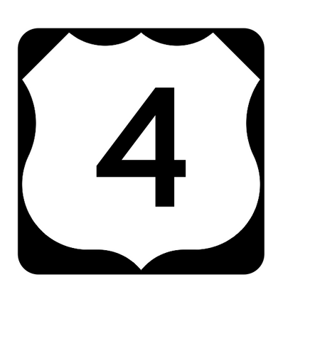 US Route 4 Sticker R1872 Highway Sign Road Sign - Winter Park Products