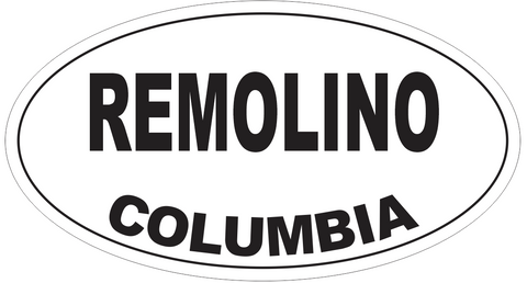Remolino Columbia Oval Bumper Sticker or Helmet Sticker D4562