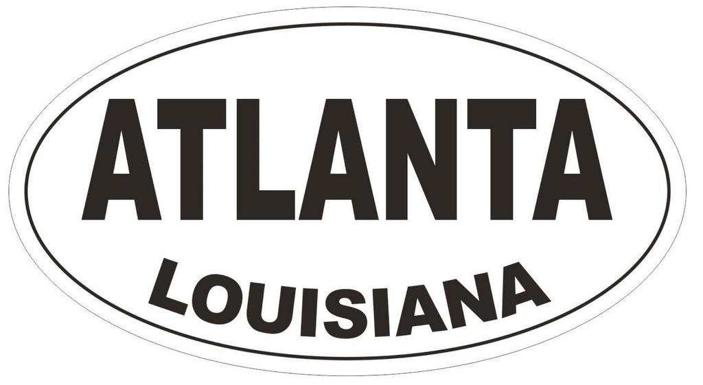 Atlanta Louisiana Oval Bumper Sticker or Helmet Sticker D3776