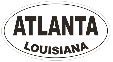 Atlanta Louisiana Oval Bumper Sticker or Helmet Sticker D3776